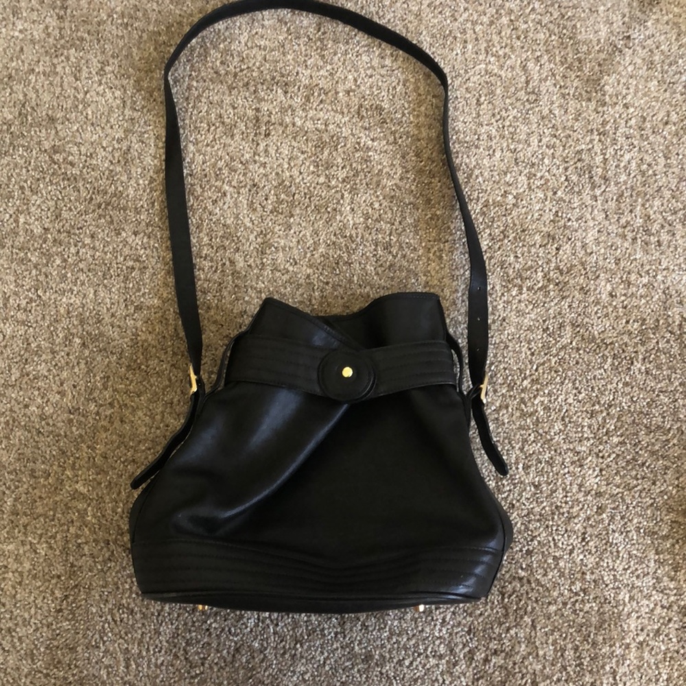 Paper bag  closure, Genuine Leather Crossbody